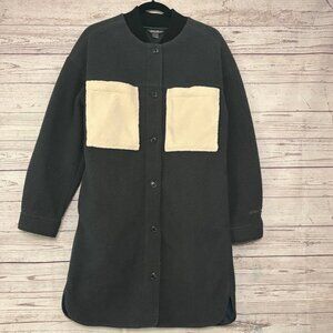 Eddie Bauer Two Toned Fleece Zip Up Trench‎ Small